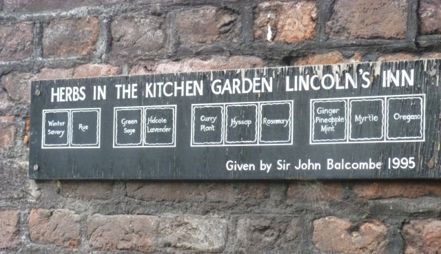 Lincolns Inn herb plan